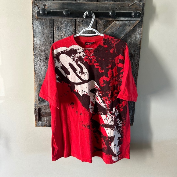 Men's Y2K Skin Graphic T-Shirt Red - Picture 1 of 3